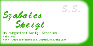 szabolcs speigl business card